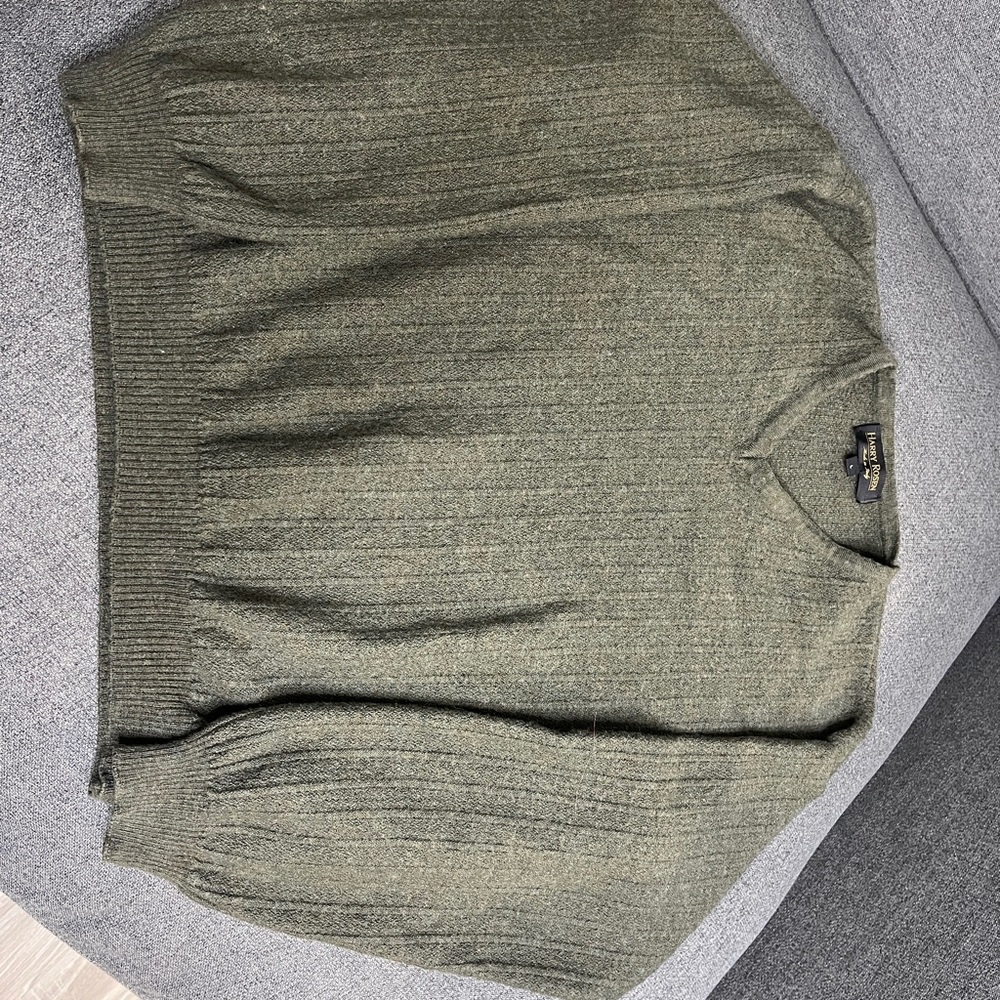Harry Rosen - Olive V-Neck Sweater for Men - Large but fits like a Small